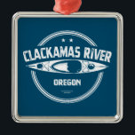 Clackamas River Oregon Kajakken Metalen Ornament<br><div class="desc">De Clackamas is gelegen ten westen van de Cascade Range en ten zuiden van de Columbia River Gorge in het noorden van Oregon en loopt van Big Spring (bovenloop) naar Big Cliff, net ten zuiden van de stad Estacada. Het meest pittoreske gebied ligt volledig binnen het Mt. Hood National Forest...</div>