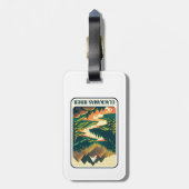 Clackamas River Oregon Kleuren Bagagelabel (Achterkant verticaal)