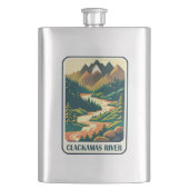Clackamas River Oregon Kleuren Flacon (Voorkant)