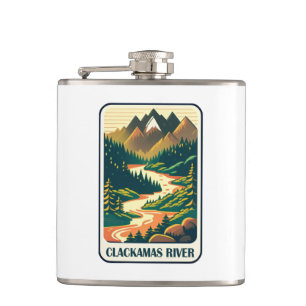 Clackamas River Oregon Kleuren Heupfles