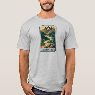 Clackamas River Oregon Kleuren T-shirt