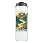 Clackamas River Oregon Kleuren Thermosbeker (Voorkant)
