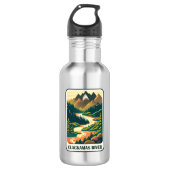 Clackamas River Oregon Kleuren Waterfles (Voorkant)