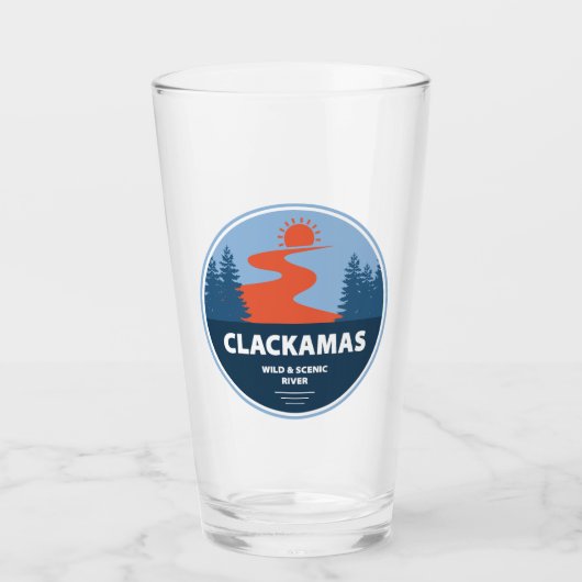 Clackamas Wilde en Schilderachtig rivier Oregon Glas (Voorkant)