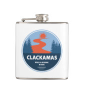 Clackamas Wilde en Schilderachtig rivier Oregon Heupfles (Voorkant)