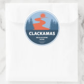 Clackamas Wilde en Schilderachtig rivier Oregon Ronde Sticker (Tas)