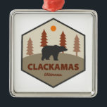 Clackamas Wilderness Oregon Bear Metalen Ornament<br><div class="desc">The Clackamas Wilderness consists of five widely separated tracts of roadless land scattered left and right of the Clackamas River for 50 miles. These pieces include Big Bottom, Clackamas Canyon, Memaloose Lake, Sisi Butte and South Fork Clackamas. With the largest trees in northwest Oregon, the Clackamas Wilderness protects clean drinking...</div>