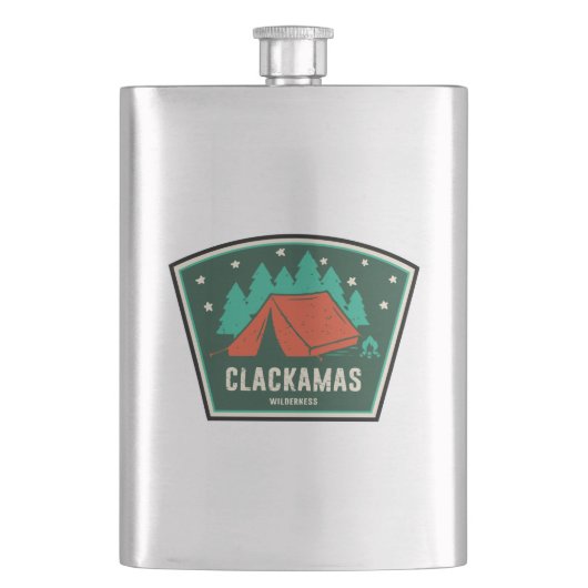 Clackamas Wilderness Oregon Camping Flacon (Voorkant)