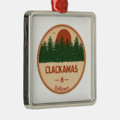 Clackamas Wilderness Oregon Metalen Ornament (Rechts)
