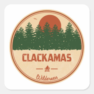 Clackamas Wilderness Oregon Vierkante Sticker