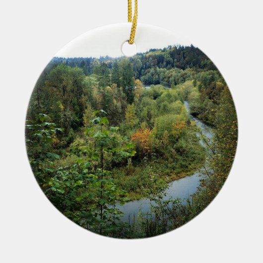 Clackamasrivier, OR Keramisch Ornament (Voorkant)