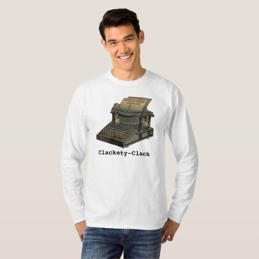Clackety Clack Typewriter T-shirt (Voorkant volledig)