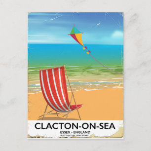 Clacton-on-zee, Essex Vintage-poster Briefkaart