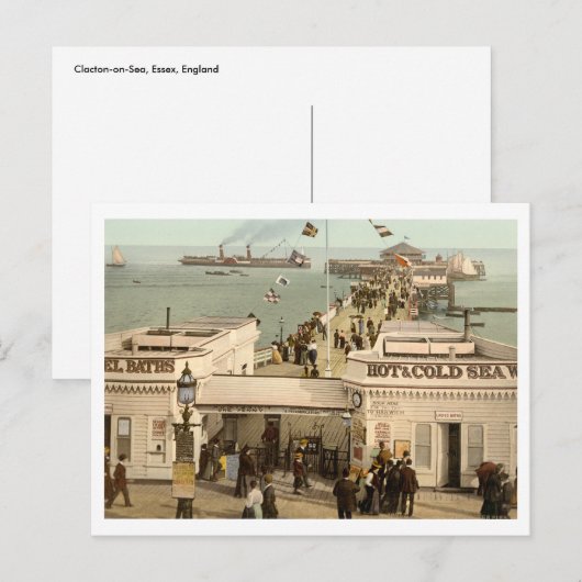 Clacton-on-Zee Pier I, Essex, Engeland Briefkaart (Voorkant / Achterkant)