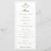 Claddagh bruiloft receptie menu (Voorkant)