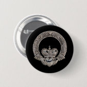 Claddagh Buttonnen Ronde Button 5,7 Cm (Voorkant /achterkant)