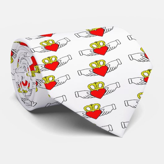 claddagh, claddagh, claddagh, stropdas (Opgerold)