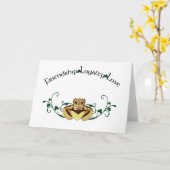 Claddagh/Claddaugh Kaart (Gele Bloem)