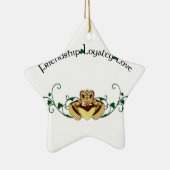 Claddagh/Claddaugh Keramisch Ornament (Rechts)