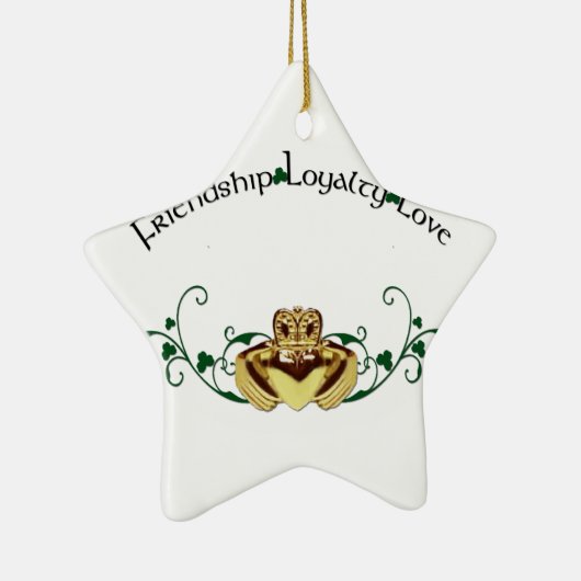 Claddagh/Claddaugh Keramisch Ornament (Rechts)