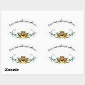 Claddagh/Claddaugh Ovale Sticker (Vel)