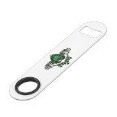Claddagh Emerald Green Shamrock Bottle Opener Speed Flessenopener (Voorkant Gekanteld)