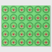 Claddagh en Green Knotwork Cadeaupapier (Vlak)