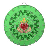 Claddagh en Green Knotwork Dartbord (Voorkant)