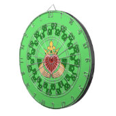 Claddagh en Green Knotwork Dartbord (Voorkant Rechts)