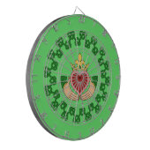 Claddagh en Green Knotwork Dartbord (Voorkant Links)