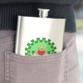 Claddagh en Green Knotwork Flacon (Voorbeeld)