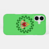 Claddagh en Green Knotwork iPhone 16 Hoesje (Achterkant horizontaal)