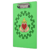 Claddagh en Green Knotwork Klembord (Links)