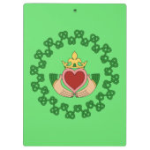 Claddagh en Green Knotwork Klembord (Achterkant)