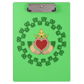 Claddagh en Green Knotwork Klembord (Voorkant)