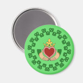 Claddagh en Green Knotwork Magneet (Voorkant / Achterkant)