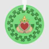 Claddagh en Green Knotwork Ornament (achterkant)