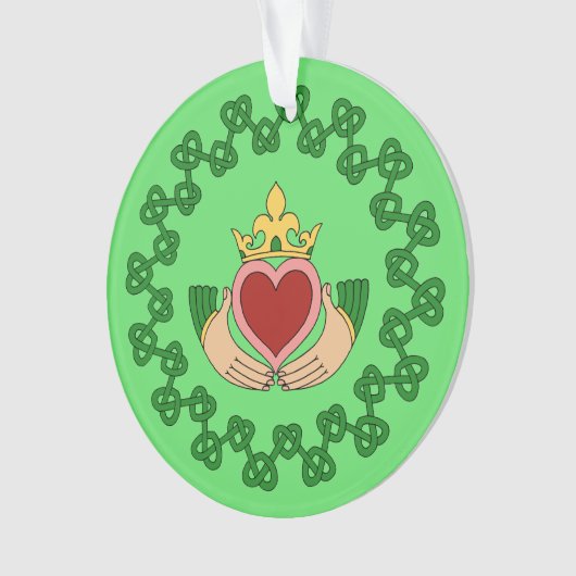 Claddagh en Green Knotwork Ornament (voorkant)