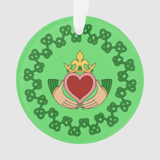 Claddagh en Green Knotwork Ornament (voorkant)