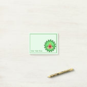 Claddagh en Green Knotwork Post-it® Notes (Op bureau)