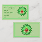 Claddagh en Green Knotwork Visitekaartje (Voorkant / Achterkant)
