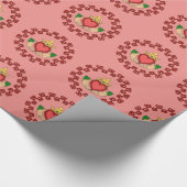 Claddagh en Red Knotwork op roze Cadeaupapier (Hoek)