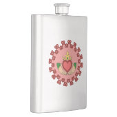 Claddagh en Red Knotwork op roze Flacon (Rechts)