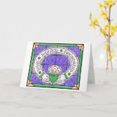 Claddagh-Glas in lood Kaart (Gele Bloem)