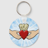 Claddagh Graphic met Red Heart Sleutelhanger (Voorkant)