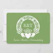 Claddagh-Initialen - Achtergrondkleur aanpassen Kaart (Achterkant)