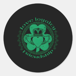 Claddagh Irish Shamrock St Patricks Day Ronde Sticker