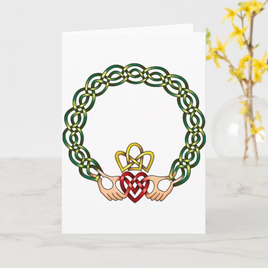 Claddagh Kaart (Gele Bloem)