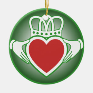 Claddagh Keramisch Ornament