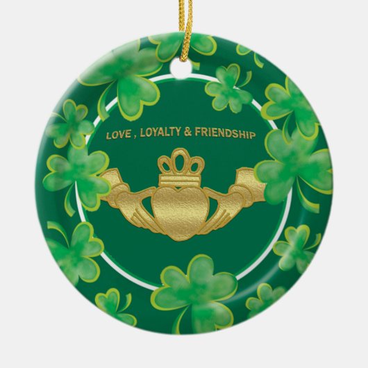 Claddagh Keramisch Ornament (Voorkant)